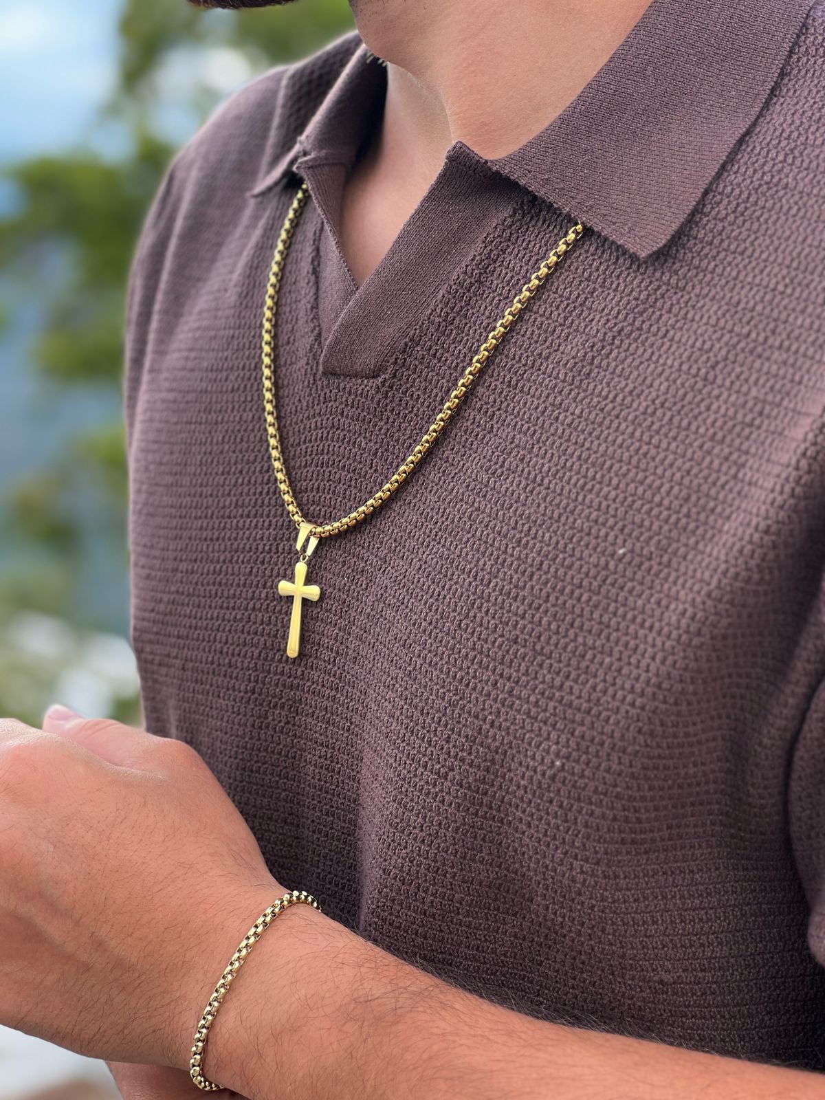 Combo Veneciano, Pulsera y Cadena en Oro de 18K